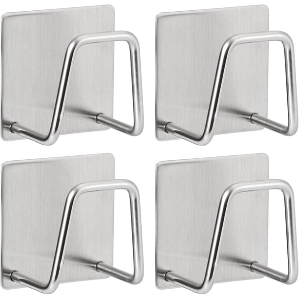 Escurridor De Esponja Para Fregadero, Soporte Para Esponja De Fregadero, 4 Piezas, Acero Inoxidable, 5x5 cm, Ideal Para Organizar Utensilios De Limpieza, Porta Esponja Fregadero