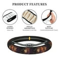 thumbnail image 6 of Balery Steering Wheel Covers Butterfly Sitting On A Flower Elastic Skidproof Steering Wheel Protective Cover Case Fit Universal Auto Accessories Decor, 6 of 8