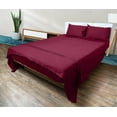 thumbnail image 3 of Cloud Fino 100% Cotton Sheet Set- 4 Piece Sheet Set- 600 Thread count- Flat Sheet, Fitted Sheet ups to 15" Deep pocket and 2 pillowcases- Super Soft Hotel Luxury Sheets Set(Burgundy,Cal-Queen), 3 of 6