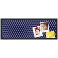 thumbnail image 2 of PinPix 36x12 Custom Cork Bulletin Board Quatrefoil Navy Poster Board Has a Fabric Style Canvas Finish, Framed in Quatrefoil Navy, by ArtToFrames (PinPix-285), 2 of 6