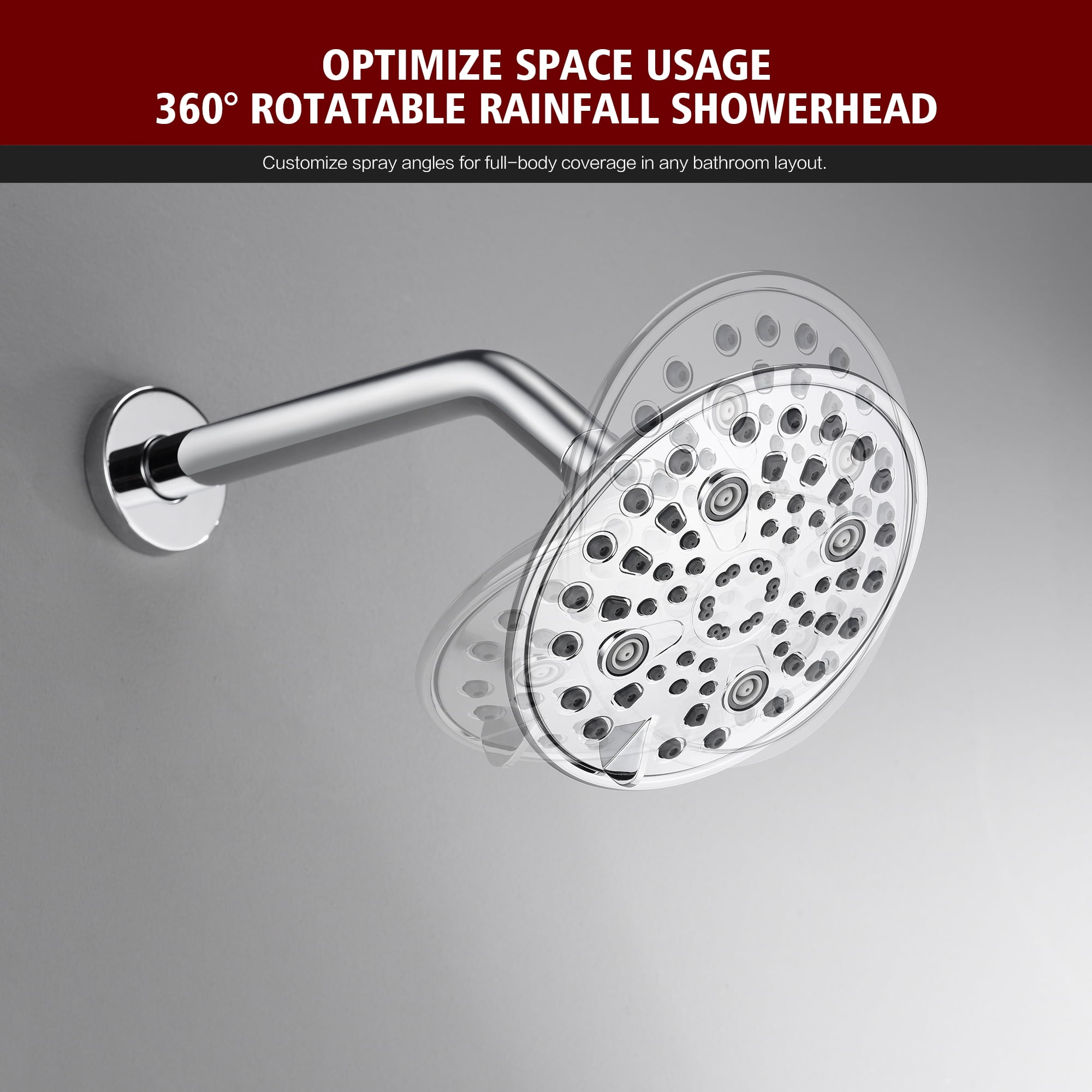 sumerain Shower Faucet with Tub Spout Chrome, Tub and Shower Complete Trim Kit with Rough-in Valve