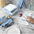 thumbnail image 2 of KitchenAid Albany Machine Wash Striped Blue Velvet, White Polyester Dish Towel (8 Count), 2 of 5