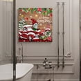 thumbnail image 5 of Christmas Wall Art - Red Truck Canvas Funny Leaping Prints,Framed Merry Christmas Wall Decorations Ready to Hang,Wall Decor for Bedroom Bathroom Kitchen,Christmas Gift,Home Decor,12"x12", 5 of 6
