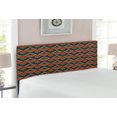 thumbnail image 2 of Geometric Headboard, Knitted Seem Jacquard View Pattern Geometric Image, Upholstered Decorative Metal Bed Headboard with Memory Foam, Full Size, Petrol Blue Cinnamon, by Ambesonne, 2 of 4