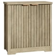 thumbnail image 2 of Modern Fluted Sideboard Buffet Cabinet – Adjustable Shelves, Metal Handles, Spacious Storage – Dining, Kitchen, Living Room, Entryway – Original Oak Color, 2 of 8