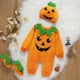 thumbnail image 2 of Conjunto de disfraz de calabaza para bebé, traje de Halloween para bebé con gorro y patuquitos, suave y cómodo, 2 of 9