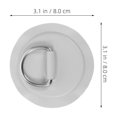 thumbnail image 2 of CRILSTYLEO 8Pcs White Stainless Steel D Ring Patch Kit with Paddle Board Connector Strap for Secure Boat Fastening, 2 of 8