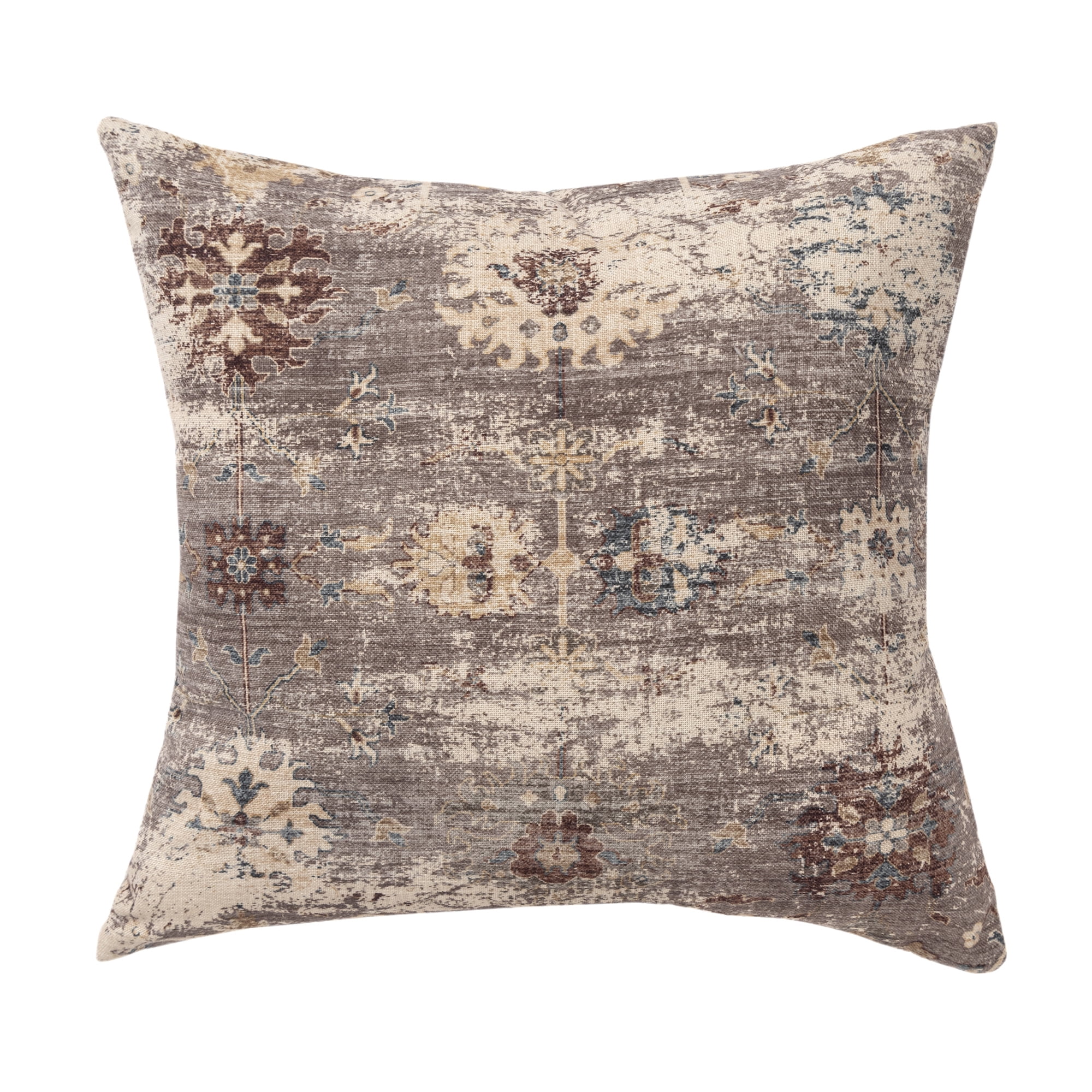 Harlow Hill Charleston 18" x 18" Taupe Floral Polyester Adult Decorative Throw Pillow Cover