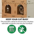thumbnail image 3 of Furhaven High Castle Tower Multi-Level Cat Scratcher Hideout w/ Catnip - Cardboard Brown, One Size Medieval Castle Playground One Size Corrugated Scratcher, 3 of 7