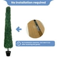 thumbnail image 6 of 4FT Artificial Boxwood Tower Topiary Trees, Set of 2 Realistic Evergreen Bushes and Shrubs with Full & Realistic Leaves,UV-Resistant PE Plants for Planter, Front Door Decor, 6 of 8
