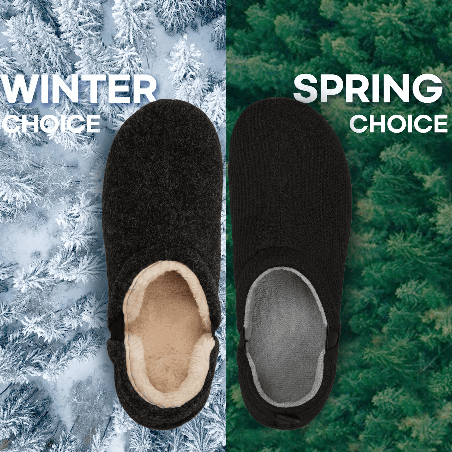 LongBay Men's Slippers Warm Bedroom House Shoes Slip-On Memory Foam Winter House Slippers for Indoor Outdoor