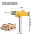thumbnail image 2 of 8mm End Mill CNC Router CNC Router Spoilboard T Shank, 2 of 3