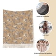 thumbnail image 6 of Cauagu Cactus Alpaca Print Women Wrap Shawl tassels Scarves Retro Scarf 77.6"X28.3", 6 of 8