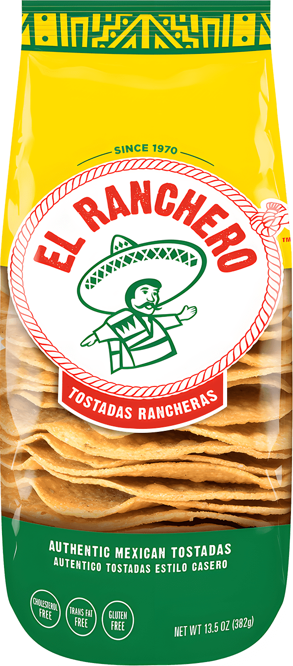 El Ranchero Round Flat Tostada Ranchera Tortilla Shell Wrap Bag,  13.5 oz