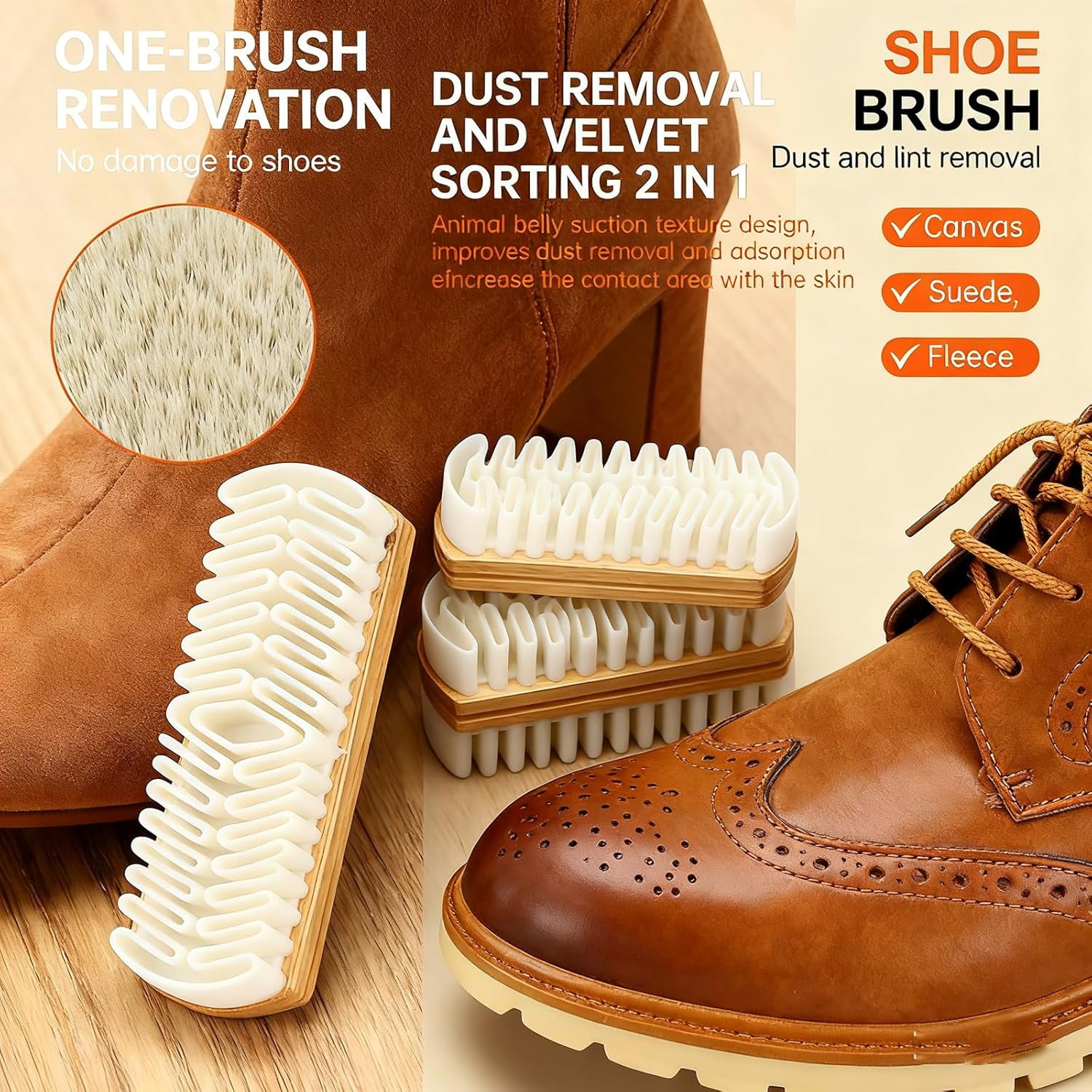 Suede Shoe Brush, Upgrade Rubber Shoe Brush for Cleaning Polish Eraser Suede Brush for Shoes Boots Sneakers Bags Jacket Purse Sofa (1pcs)