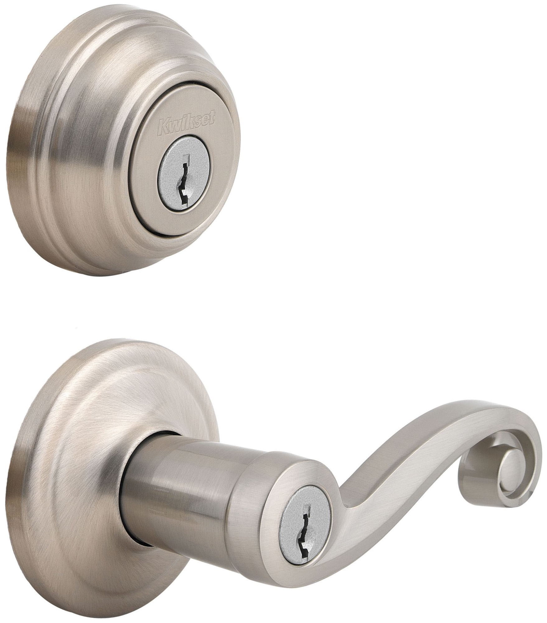 Kwikset 991 Lido Keyed Entry Lever And Single Cylinder Deadbolt