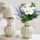 thumbnail image 5 of Tulipanes Artificiales de Imitación y Combinación de Herraduras para Decoración Del Hogar, Boda, Ramo Verde, Arreglo Floral Artificial para El Hogar., 5 of 6
