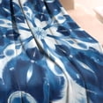 thumbnail image 3 of Indigo Tie Dye Floral Mandala Blanket,Comfortable Soft Flannel Throw Blanket,All Season,Warm Lightweight Blankets for Sofa Bed Couch Living Room Chair,40"x50", 3 of 4