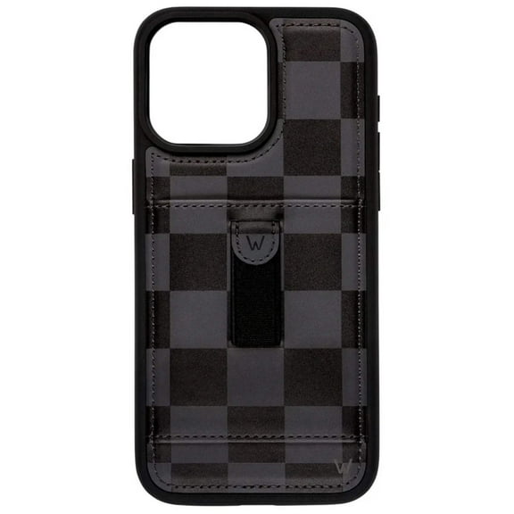 Walli Cases iPhone 14 Pro Sport Case with Wallet and Finger Strap - Midnight Check
