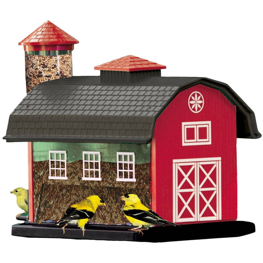 Audubon 6290 7 Lb Capacity Red Barn Combination Birdfeeder by Akerue Industries L & G