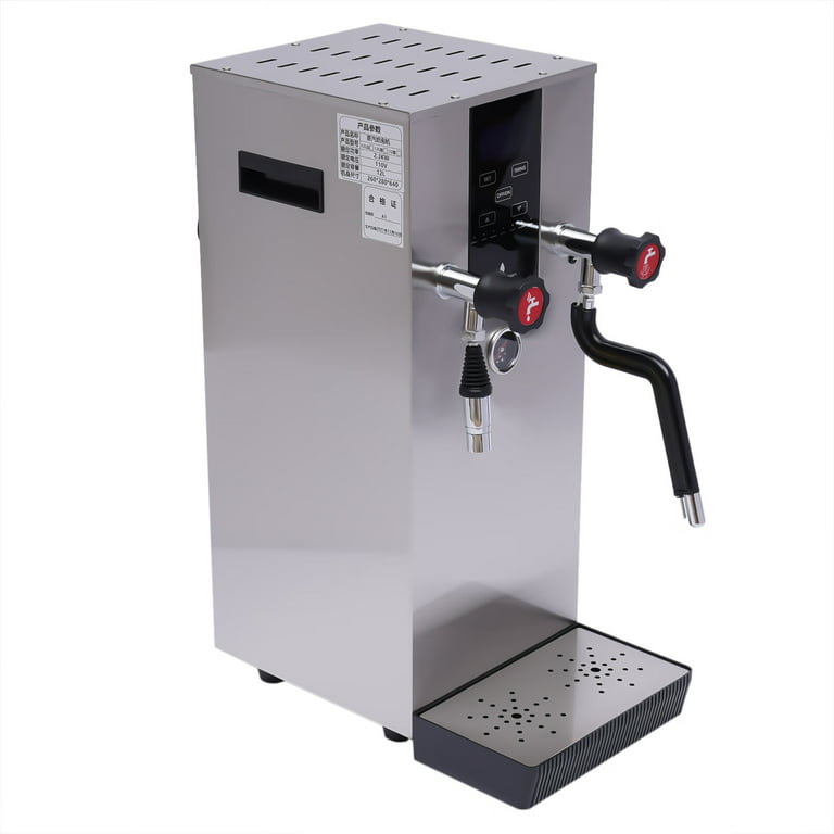 Anqidi 12L 4-in-1 Commercial Steam Water Boiling Machine Cafe Foam Maker Milk Frother Coffee Milk Espresso 2300W 110V, Size: 25.19 x 11.02 x 10.23