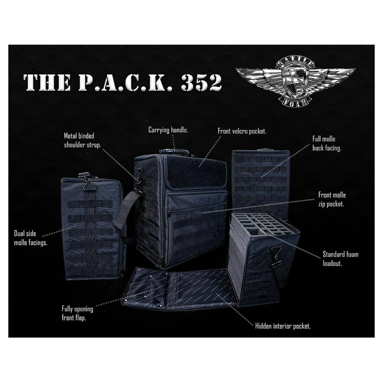 352 Pluck Foam Load Out Miniatures Case (Black) 