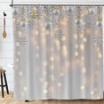 thumbnail image 2 of Christmas White Glitter Bokeh Shower Curtain Set with 12 Hooks Merry Xmas Abstract Sparkle Bathroom Bathtubs Decor 72"x72", 2 of 7
