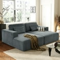thumbnail image 2 of Miekor Furniture Corduroy Double Sofa Bed with 2 Pillows, Perfect for Living Rooms, Apartments, Offices 70823, 2 of 12