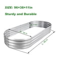 thumbnail image 6 of Nana Guard Galvanized Raised Garden Bed Kit 2Pack 8ft, Galvanized Planter Boxes Outdoor, Oval Metal Raised Garden Beds, 6 of 7