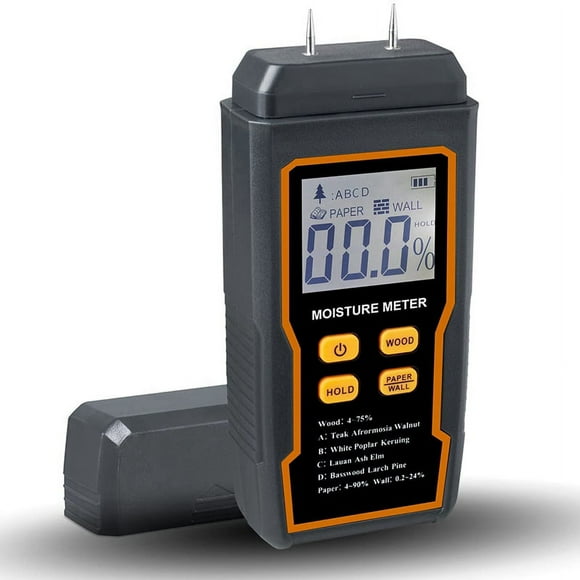 Wood Moisture Meter Digital Moisture Tester Handheld Needle Moisture Detector for Firewood Wallpaper Drywall