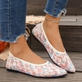 thumbnail image 4 of RoamHome Women's Pointed Toe Ballet Flats Floral Print Mesh Slip-On Comfy Loafers Breathable Lightweight Walking Shoes Daily Casual, 4 of 9