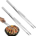 thumbnail image 1 of 12-inch Fine Extra-long Stainless Steel Tweezers Tongs 2 Pcs, 1 of 5