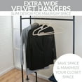 thumbnail image 3 of Simplify 6 Pack Extra Wide Plastic, Fabric, Metal Clothing Hanger, Ivory, 3 of 8