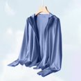 thumbnail image 5 of Vinsonshop Women's Outdoor UV Sun Protection Shirt UPF 50+ Lightweight Long Sleeve Hoodie Jacket Sun Cover Up Blue L, 5 of 8