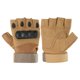 thumbnail image 1 of Guantes sin dedos Uxcell para trabajo al aire libre, guantes de medio dedo, guantes transpirables color marrón, XL, 1 of 6