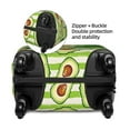 thumbnail image 4 of Fotbe Avocado Green Striped Luggage Cover Protector,Suitcase Protector,Scratch and Dirt Resistant,Fits 18-32 Inch Luggage-Large, 4 of 9