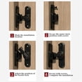 thumbnail image 6 of 90/180 Degree Barn Door Latch,HXRH Heavy Duty Barn Door Lock,1pack Black Rust-Proof Metal Lock for Home,Office,Gardens,Bathrooms,Cabinets, 6 of 7