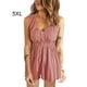 thumbnail image 4 of Minnieouse Mono de verano sin mangas con cuello en V para mujer, vestido para acampar, Color sólido, chaleco con botones para niñas, ropa con tirantes conjuntos de ropa Rosado 5XL Minnieouse AP011283-08, 4 of 6