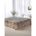 thumbnail image 6 of Blue Beige Vintage Flat Sheet Only Twin Size, Soft Breathable Bed Top Sheets for Mattress, Modern Geometric Abstract Art Ethnic Luxury Bedding Flat Sheets for Home Hotel Bedroom Bed Protection, 6 of 9