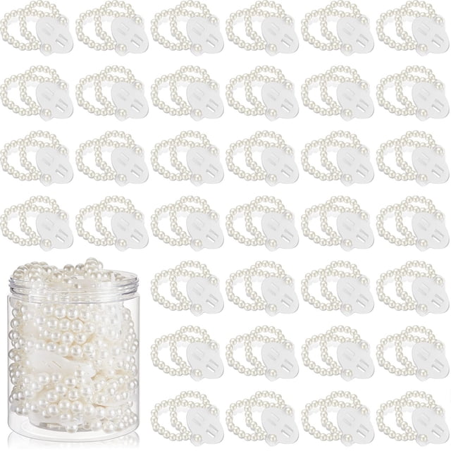 Brazalete tipo corsage, 64 piezas, bandas elásticas de perlas