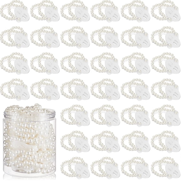 Brazalete tipo corsage, 64 piezas, bandas elásticas de perlas