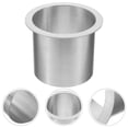 thumbnail image 2 of Miangastore Countertop Trash Chute Round Garbage Holder Smooth Stainless Steel Small Waste Bin, 2 of 8