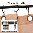 thumbnail image 4 of 10 PCS Black Curtain Rings with Eyelet for Curtain Rod, 2.2 inch Inner Diameter, 4 of 7