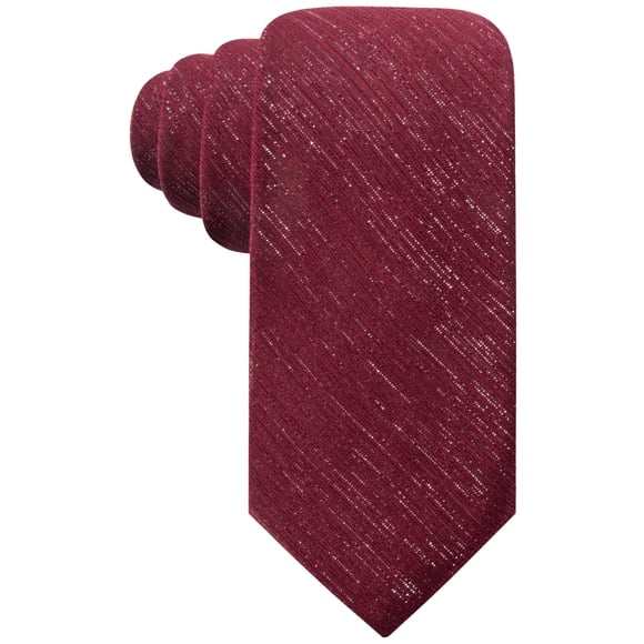 Ryan Seacrest Cravate en Chiffon Scintillant pour Hommes, Rouge, Taille Unique