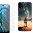 thumbnail image 1 of OneToughShield ® for TCL 40 XE 5G Shockproof Fashion Phone Case, with Tempered Glass Screen Protector - Astronaut Milkyway, 1 of 2