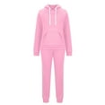 thumbnail image 5 of HAPIMO Track Suits 2 Piece Set Active Jogging Suits Long Sleeve Sweatsuits Pullover Casual Workout Sports Outfits Suits Hooded Sweatshirts Pockets Tracksuits Discount Pink M, 5 of 6
