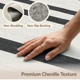 thumbnail image 6 of ODIKA 2'x3' Washable Throw Rug Non-Slip, Low Profile, Flatwoven, Easy Care Striped Farmhouse Door Bold Bands Contemporary Stripe Doormat for Hallway, Study Room, 6 of 7