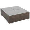 thumbnail image 4 of vidaXL 7 Piece Patio Lounge Set with Cushions Poly Rattan Brown, 313745, 4 of 7