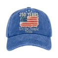 thumbnail image 4 of 250 Anniversary USA Hat America 250 Merchandise 1776-2026 Patriotic Embroidery Hat,Royal Blue, 4 of 6