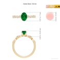 thumbnail image 5 of ANGARA Oval Lab Grown Emerald Engagement Ring with Marquise Motifs for Women in 14K Yellow Gold (Size-7x5mm) | May Birthstone, Birthday, Anniversary, Jewelry Gift for Women | Lab-Grown Emerald Ring, 5 of 8